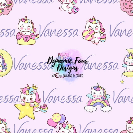 Personalized Name Unicorn seamless File