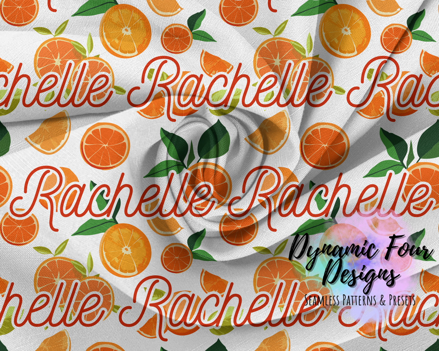 Personalized Name Oranges seamless file