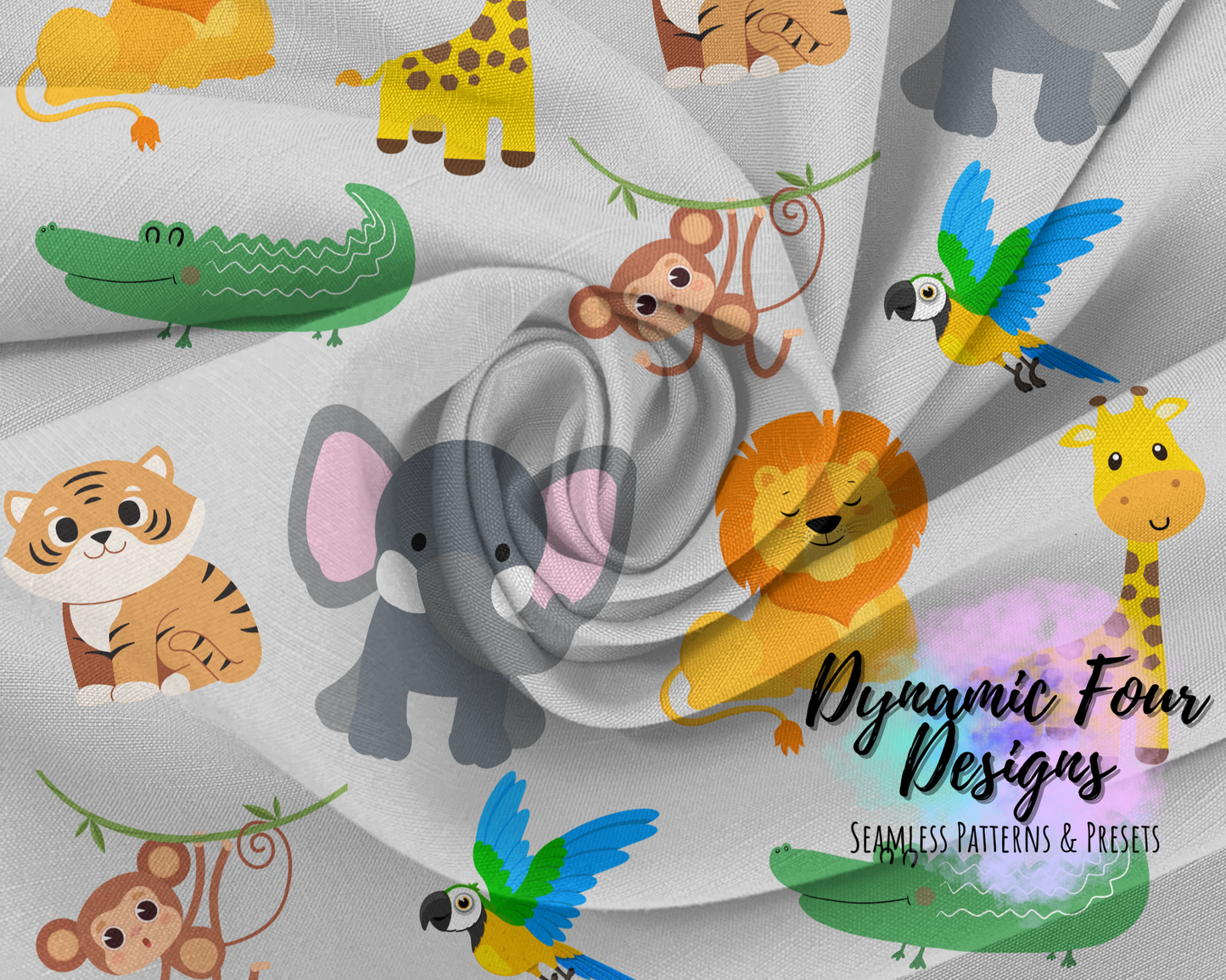 Animals/Zoo Animals Seamless Pattern File