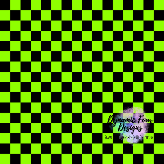 Neon Green Checkered Seamless File