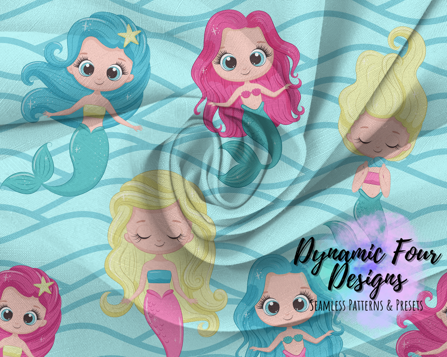 Mystical Mermaids Seamless Pattern File