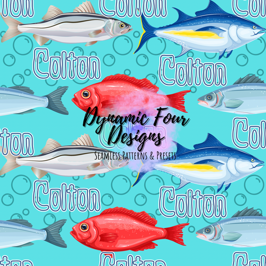 Personalized Name Fish Seamless File