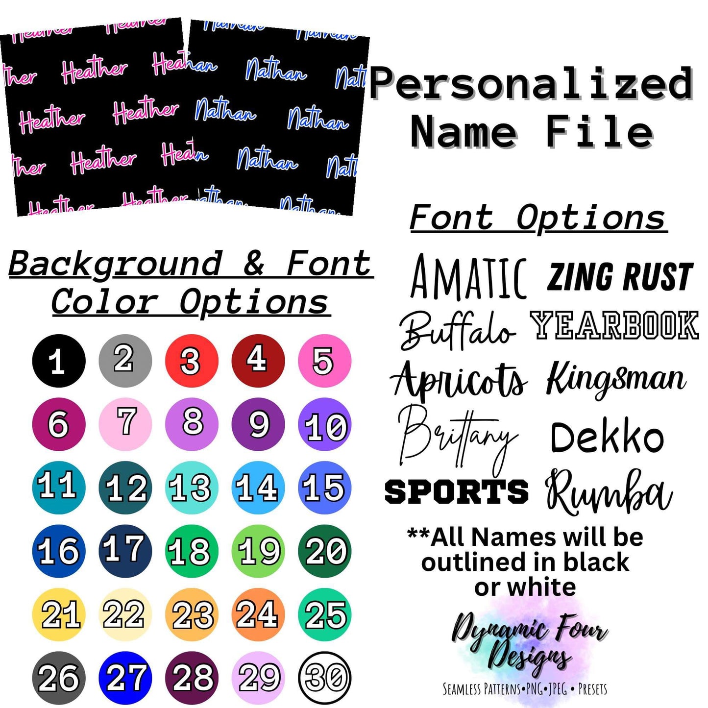 Custom Personalized Name File