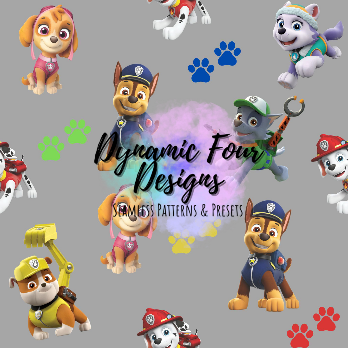 Character- dog squad gray Seamless File