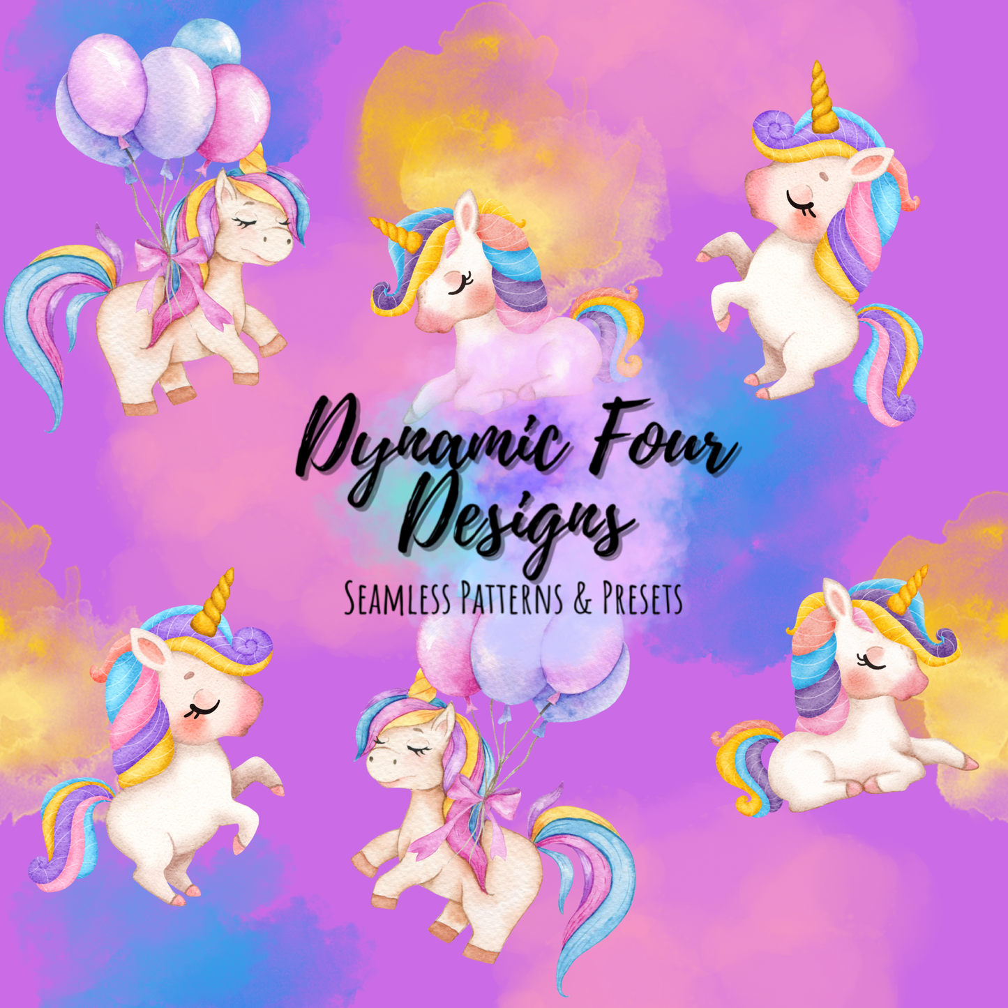 Mystical- Unicorns 2 Seamless Pattern File