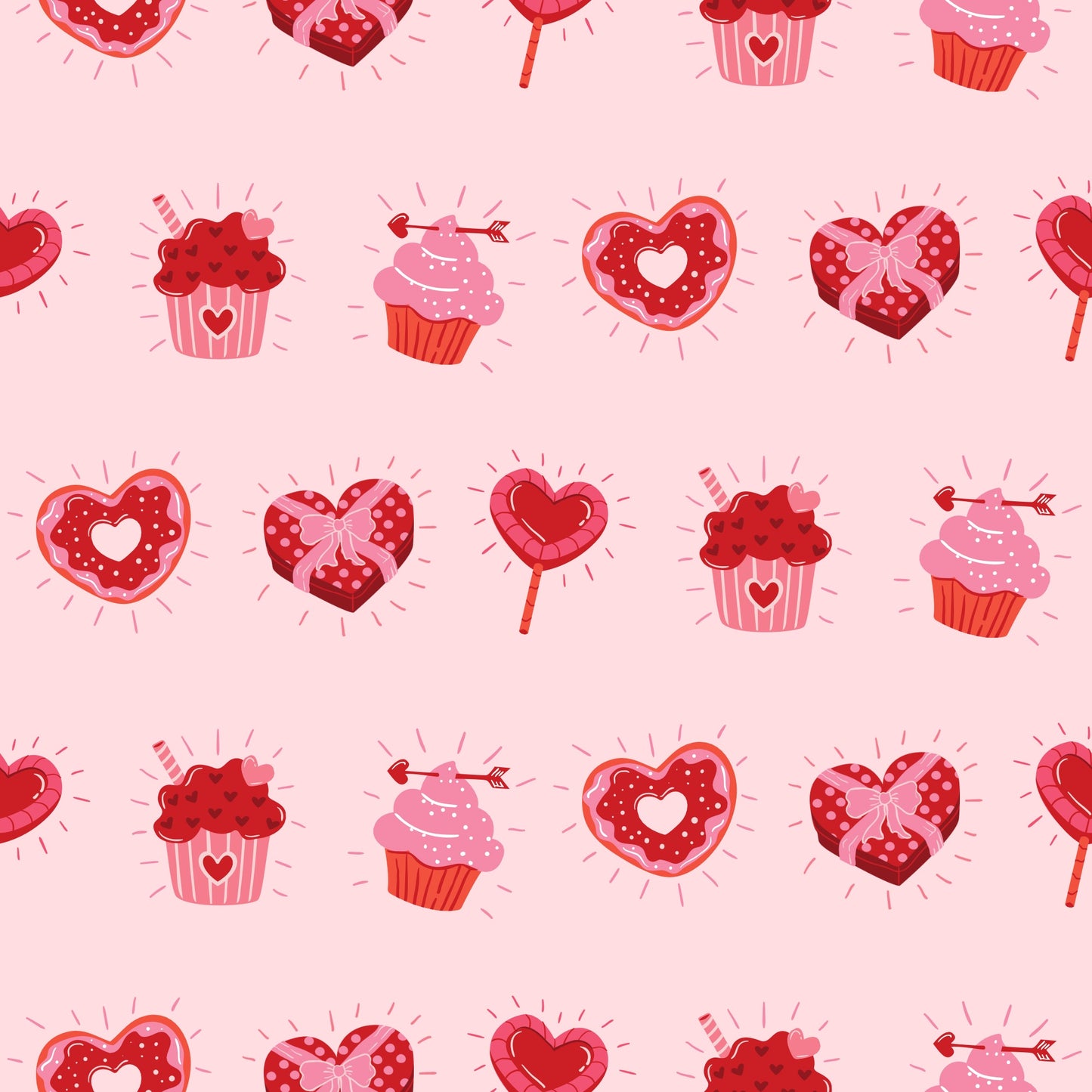 Valentines Leopard Hearts Seamless Pattern File