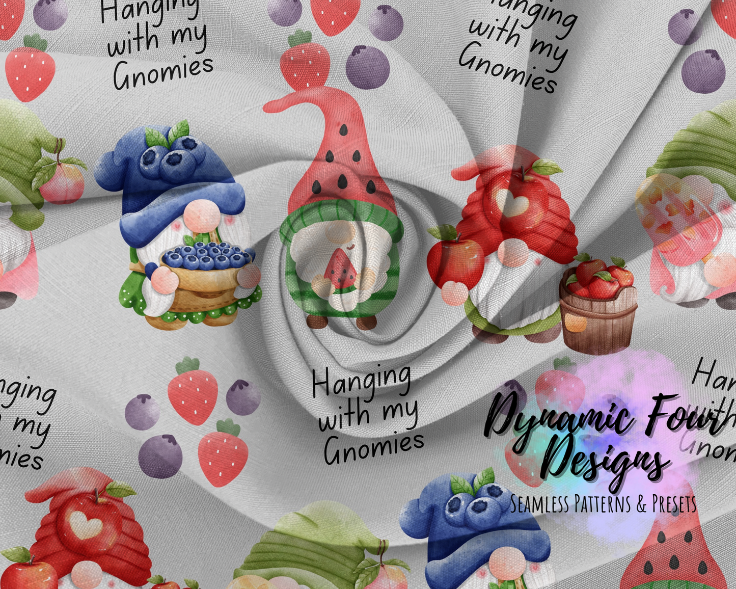 Mystical- Gnomies Seamless  Pattern File