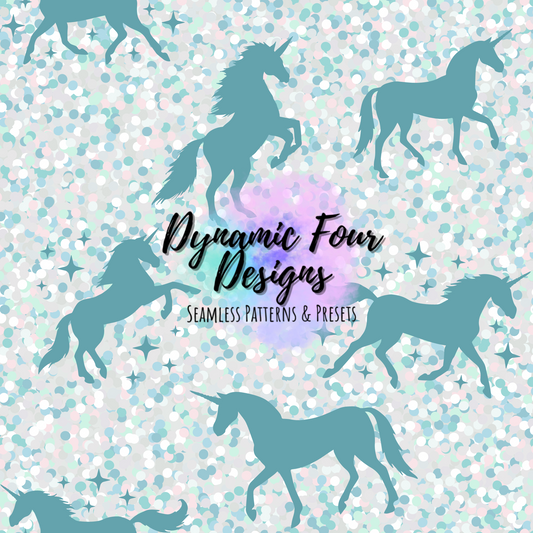 Mystical Unicorn 3 Seamless Pattern File