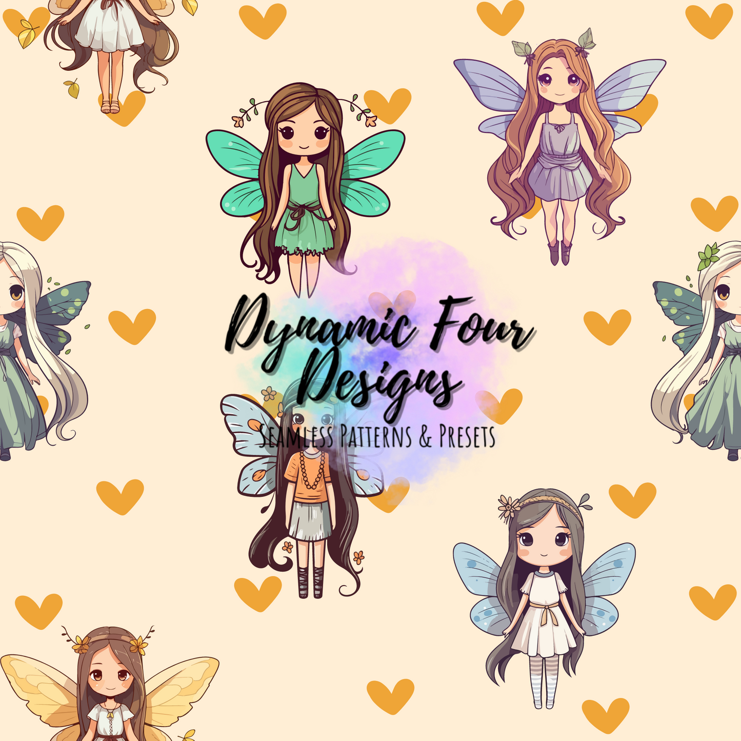 Mystical- Fairies 2 Seamless Pattern File