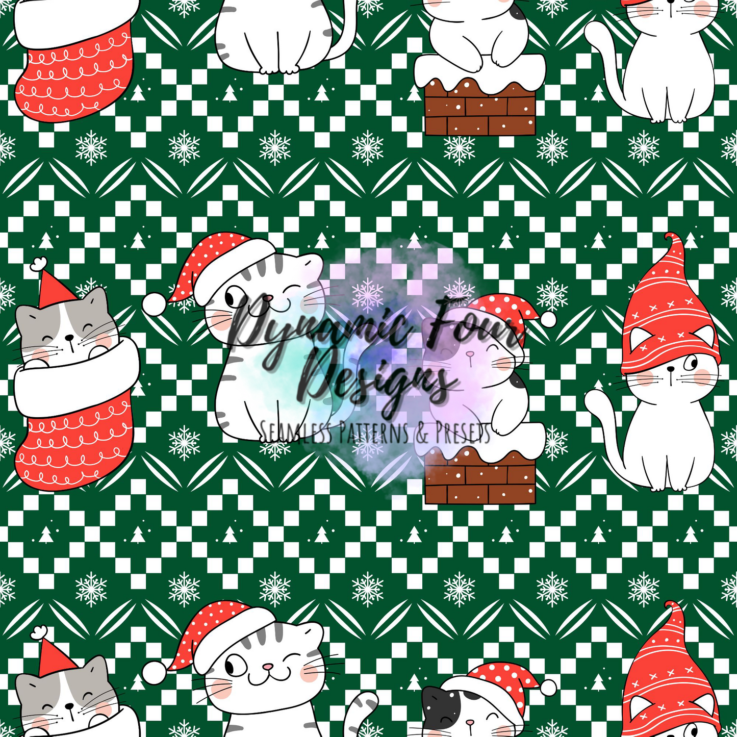 Cat Sweater Seamless Pattern File