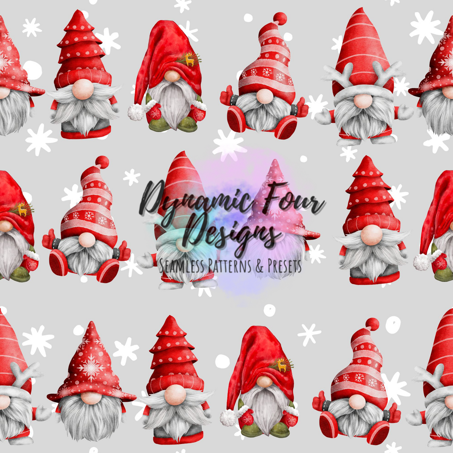 Gnomes Xmas Seamless Pattern File