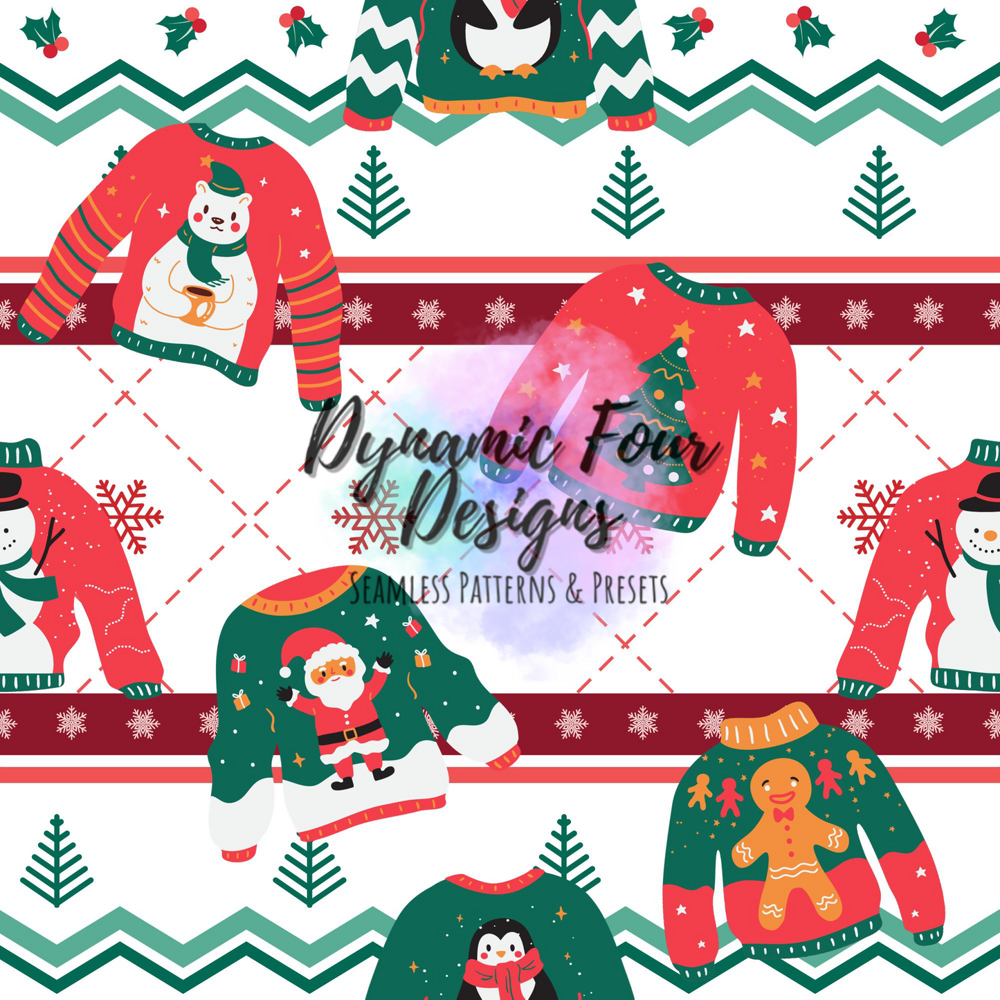 Ugly Sweater Seamless Pattern File