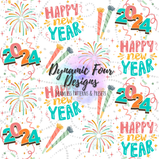 New Year 3 Seamless Pattern File