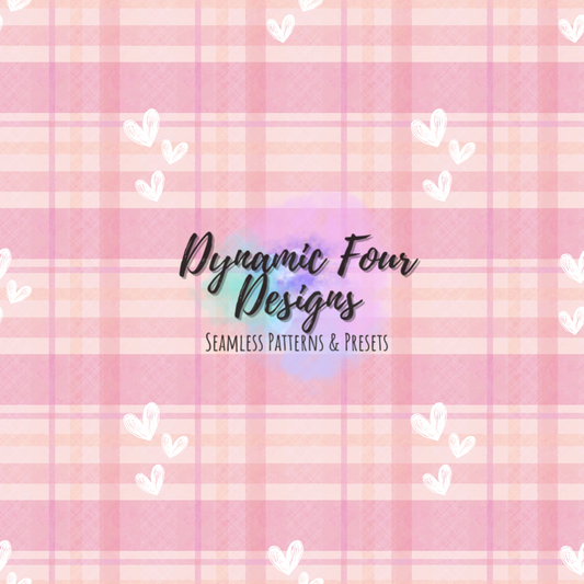 Valentines Plaid Seamless Pattern File