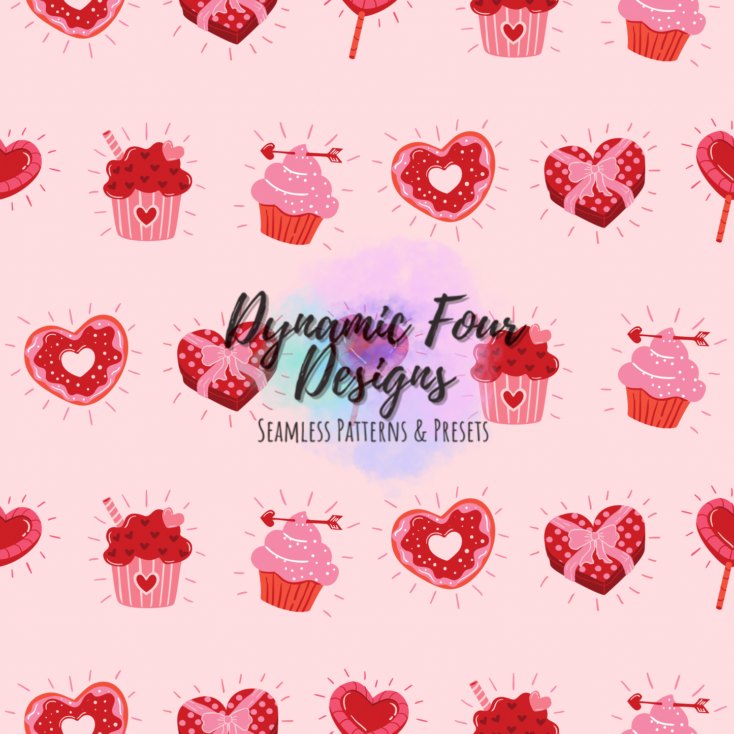 Valentines Treats Seamless Pattern File