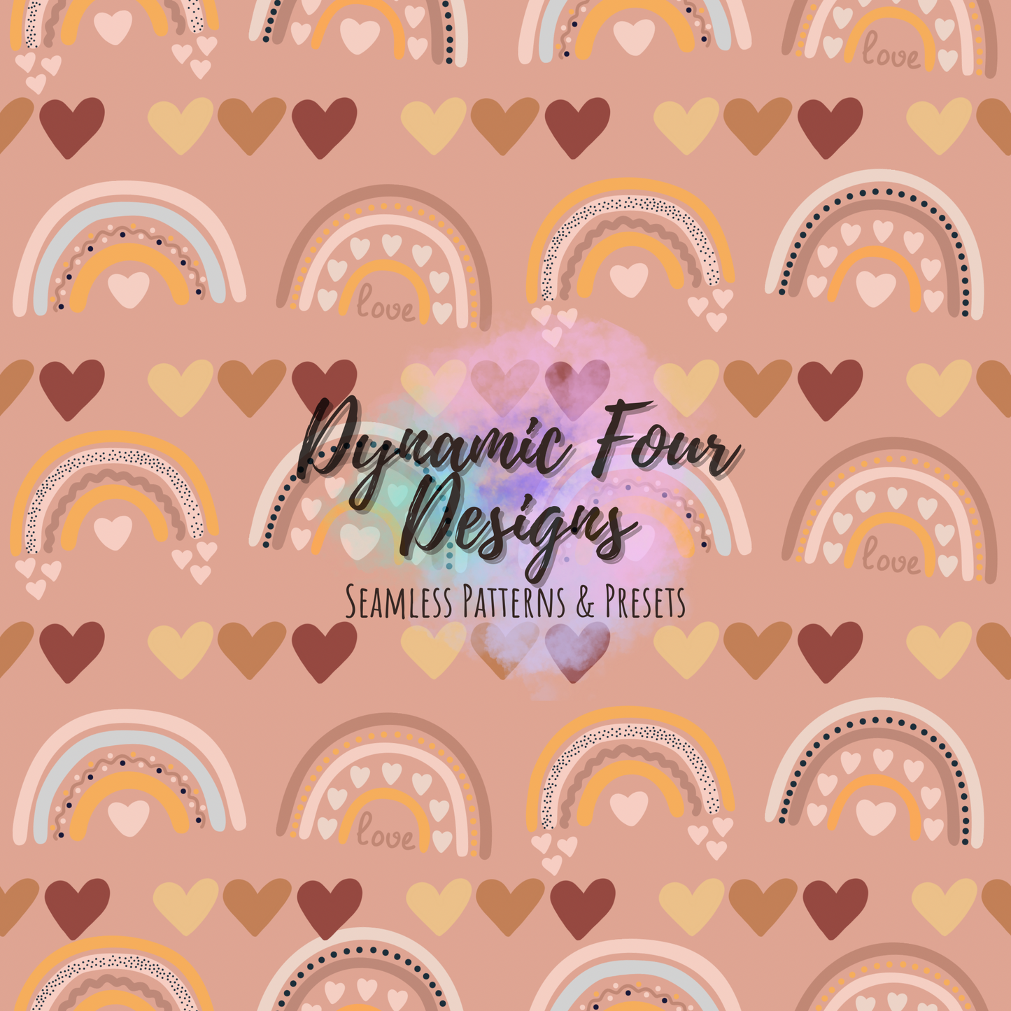 Boho Rainbows 2 Seamless Pattern File