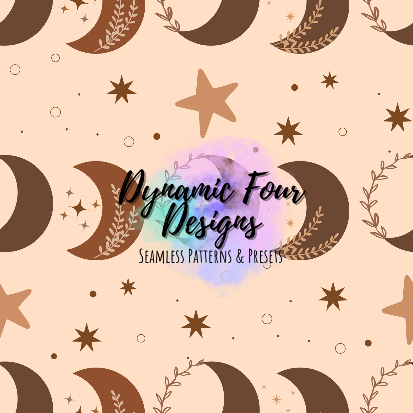 Boho Moons Seamless Pattern File