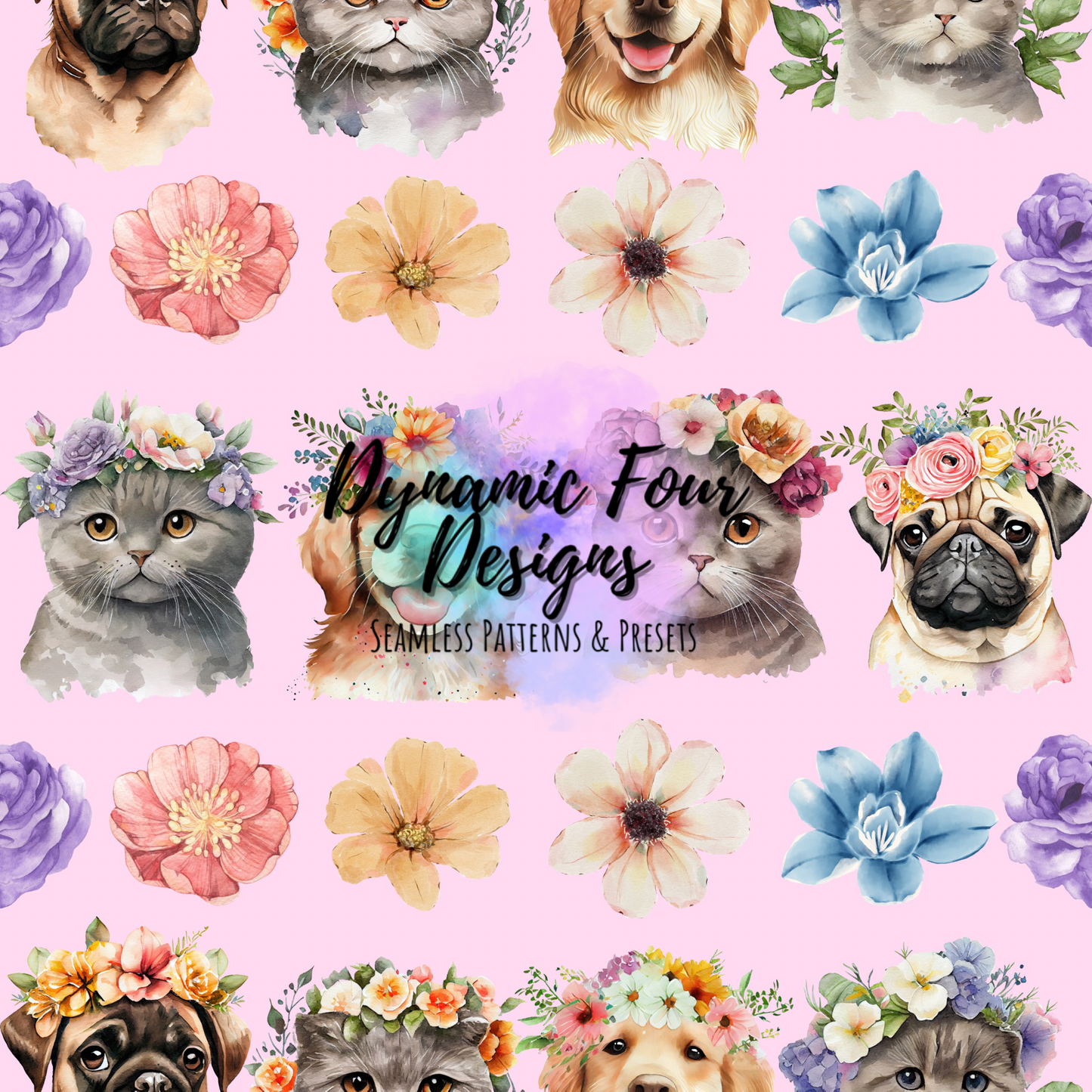 Animals/Flower Cats & Dogs