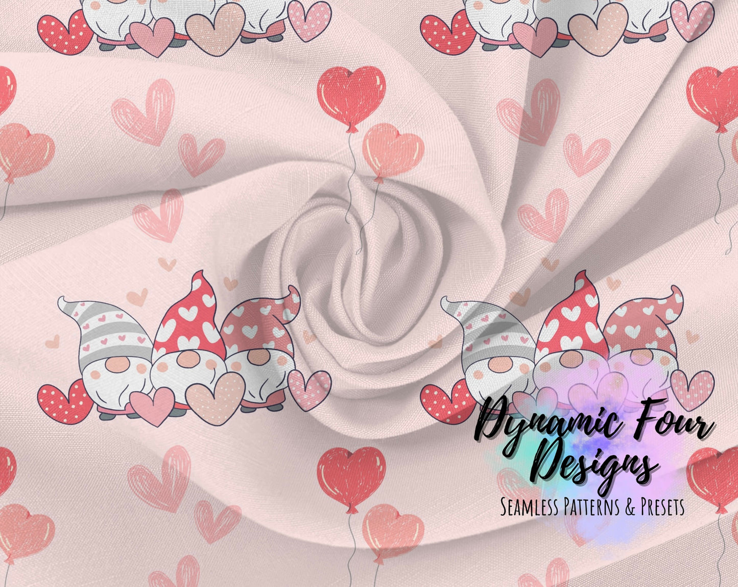 Valentines Gnomes Seamless Pattern File