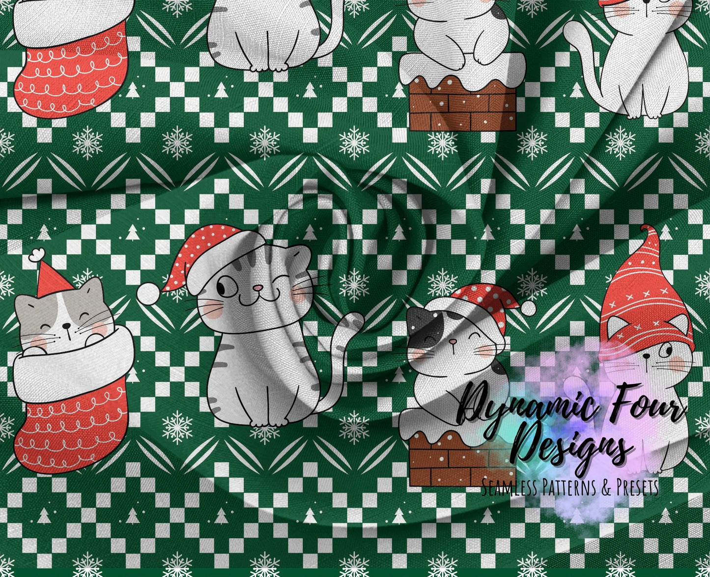 Cat Sweater Seamless Pattern File