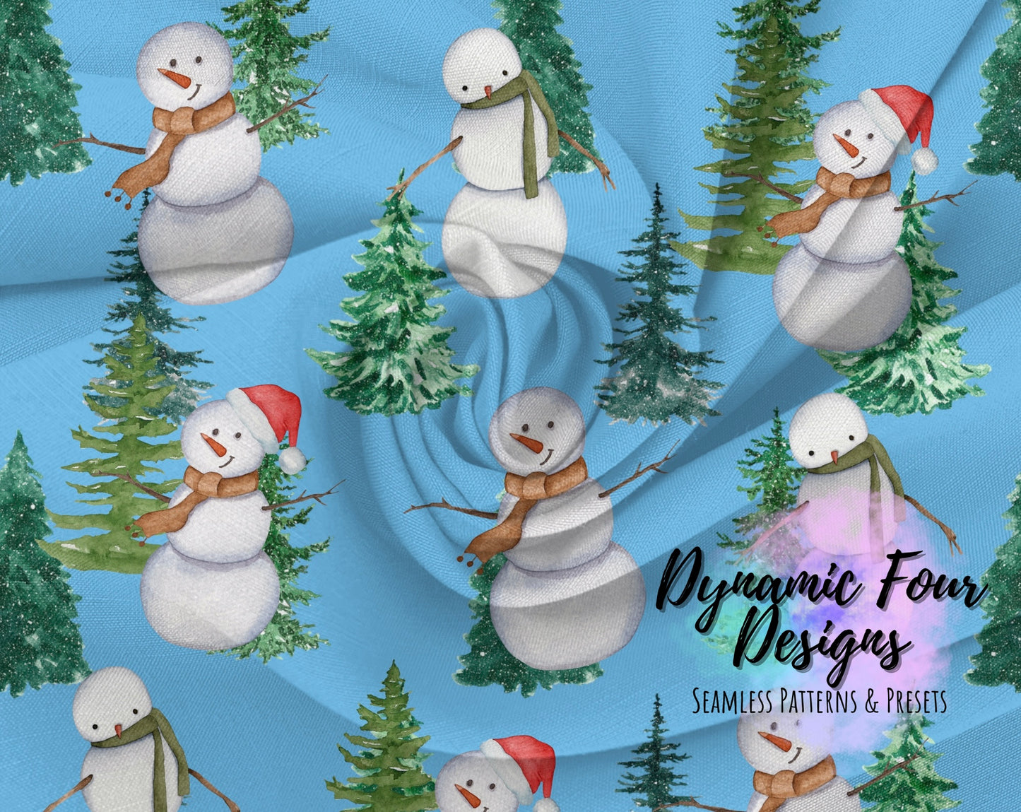 Snowman Seamless Pattern File